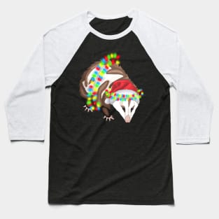 Christmas Opossum Baseball T-Shirt